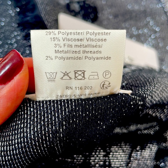 Zadig and Voltaire NWT Kerry Jac Large Scarf - Picture 12 of 12